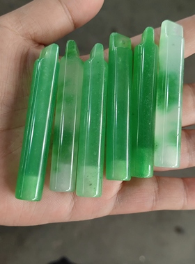 玉阅珠宝天然石英岩飘花翎管项坠