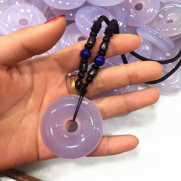 巴西平安扣玛瑙百搭配饰紫玉髓