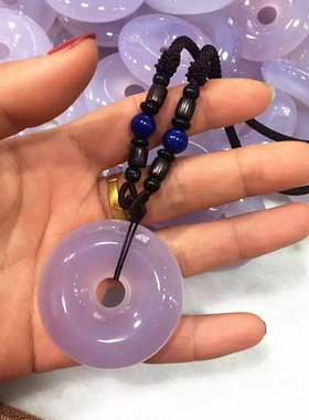 巴西平安扣玛瑙百搭配饰紫玉髓