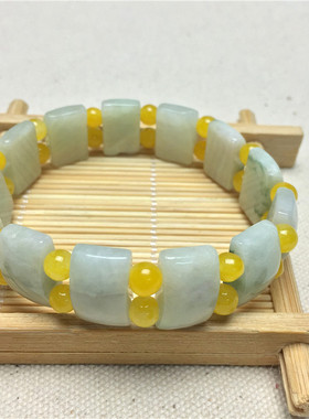 冰糯种A货缅甸玉器怀古风手链