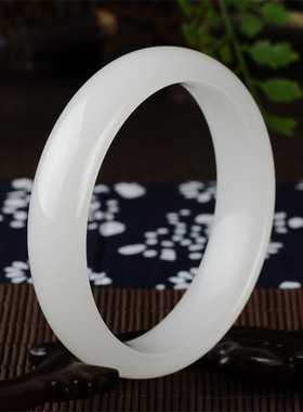 阿富汗羊脂级白色玉手镯特价