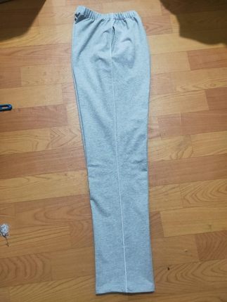 男女浅灰色运动直筒裤一道细白色杠弹力纯棉加绒校服长裤子可定做