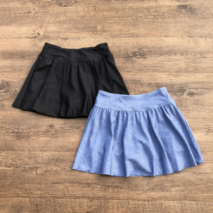 出口日单女童夏季带安全打底裤短裤裙外贸原单中大童运动速干短裙