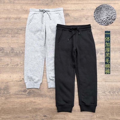 出口美单男女童加厚加绒棉裤