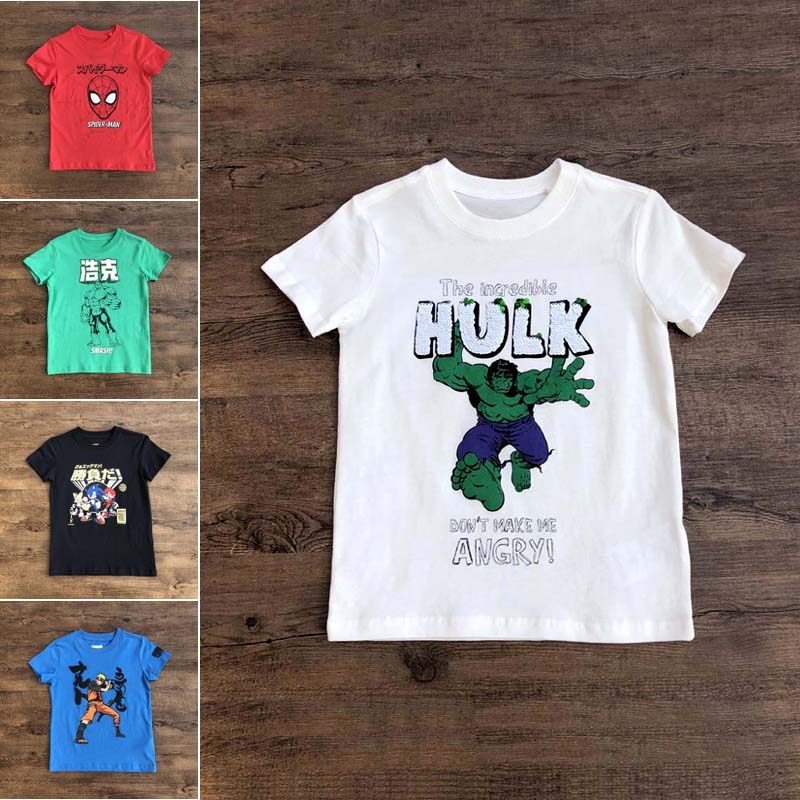 出口原单男童夏季新款短袖T恤衫外贸动漫中大童儿童纯棉薄款上衣,童装/婴儿装/亲子装,T恤,淘宝优惠券,粉丝福利购,淘宝优惠卷
