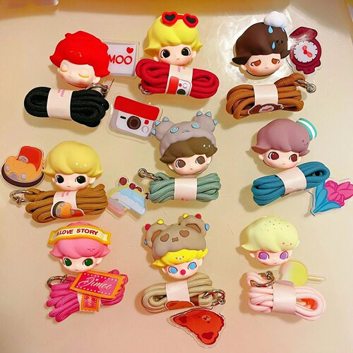 POPMART泡泡玛特 DIMOO约会日系列挂绳包包挂件盲盒时尚鞋花周边