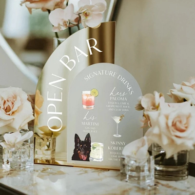 定制婚礼菜单卡席位卡