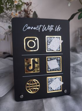 高级qrcode立牌ins转数快二维码收钱桌牌定制展示牌摆台展会