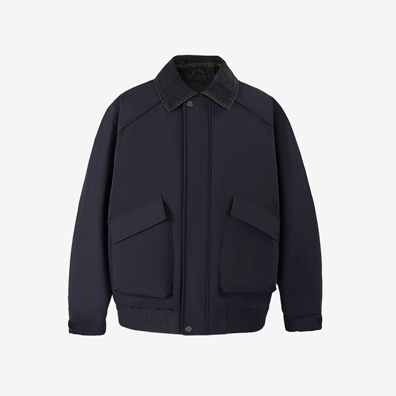 牛仔假两件拼接加棉夹克外套男JK2597-P125,男装夹克,电商D236-1（原A051-1）