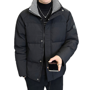 大码千鸟格羽绒服男装玉米格冬装外套YR077-P180图片