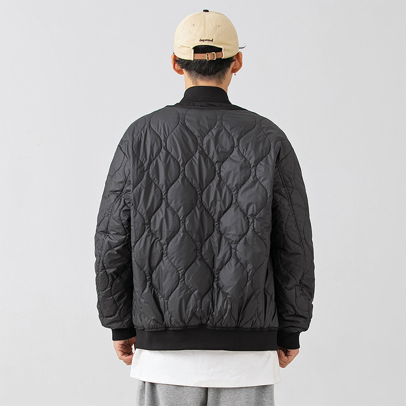 美式棒球领棉服男装二棉加厚夹克外套22067-P135,男装夹克,电商D236-1（原A051-1）