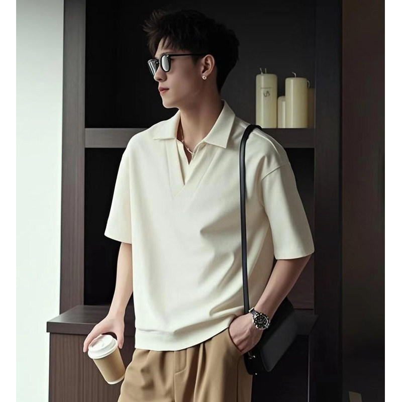 假两件V领短袖POLO衫男T恤(同款长袖CS023)T007-P58，商品下架区商品下架区，电商D236-1（原A051-1）