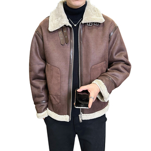 皮毛一体外套男装棉衣羊羔绒夹克冬季棉服男皮衣8809-P200图片