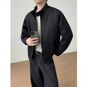 90白鸭绒麂皮绒羽绒服男士加厚夹克外套YR5001-P220，男装夹克，电商D236-1（原A051-1）