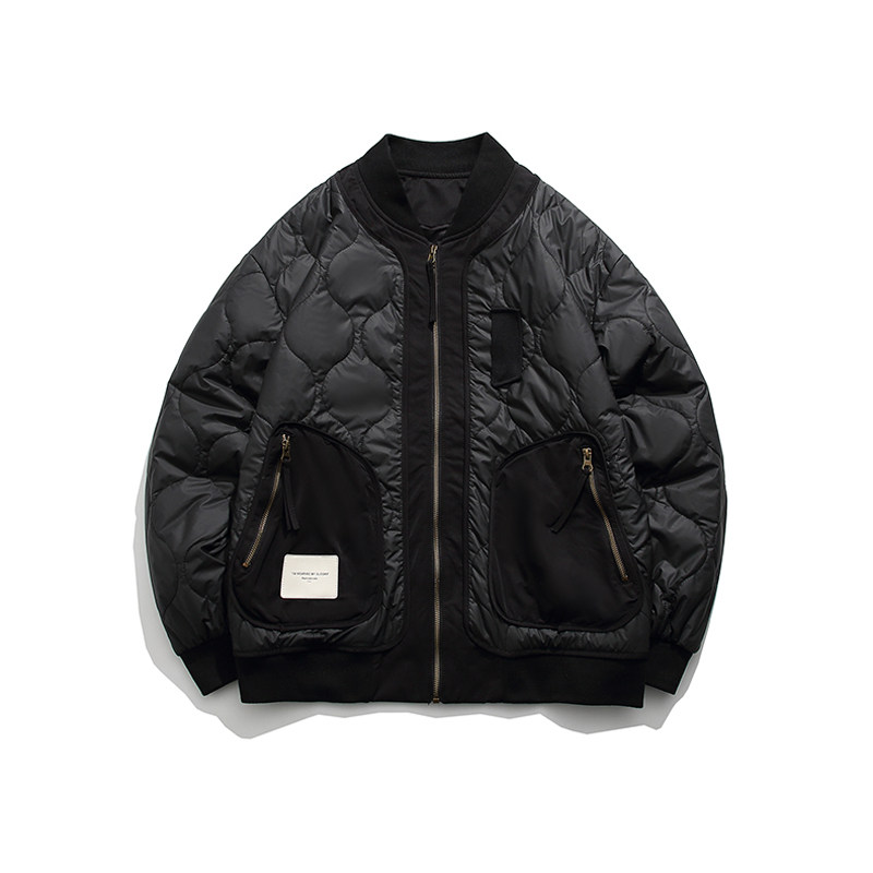 美式棒球领棉服男装二棉加厚夹克外套22067-P135,男装夹克,电商D236-1（原A051-1）