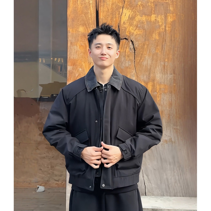 牛仔假两件拼接加棉夹克外套男JK2597-P125,男装夹克,电商D236-1（原A051-1）
