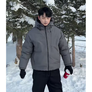 90白鸭绒双面穿排骨羽绒服男连帽外套YR826-P300图片
