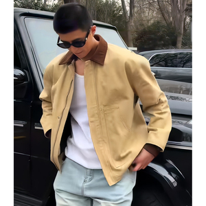 美式工装巴恩风洗水纯棉夹克外套男JK2503-TP95图片