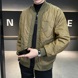 葫芦纹绗线棉服男装棒球服立领棉衣22067-P135图片