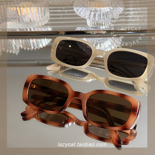 60mm韩版方形框偏光墨镜街拍高级感女可配度数太阳眼镜防紫外线男