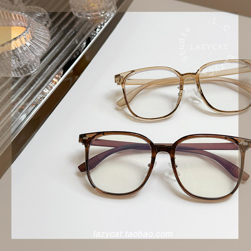 大框方形近视眼镜框TR90磨砂镜腿