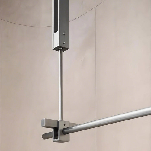 工业风不锈钢服装展示架