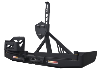 适用于丰田陆巡LC100越野改装保险杠带油桶架备胎架后杠