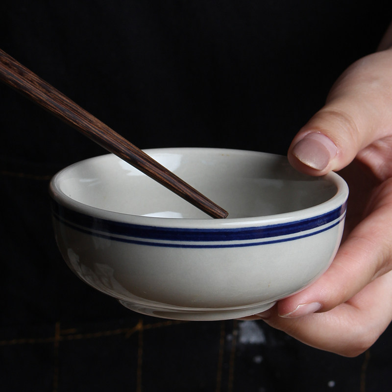老式碗不烫手碗农村70年代家用老式土碗农村怀旧餐具4英寸小饭碗