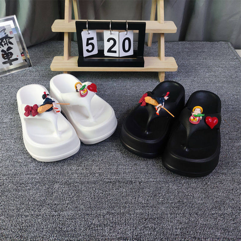 人字拖女2025新款可爱卡通夏外穿厚底增高海边沙滩防滑夹脚凉拖鞋,女鞋,人字拖,淘宝优惠券,粉丝福利购,淘宝优惠卷