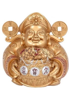 李居明抱财神摆件客厅店铺办公室摆设李居明师傅吉祥物