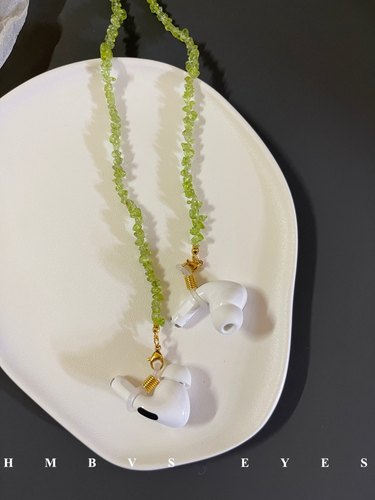 绿色橄榄石眼镜链水晶