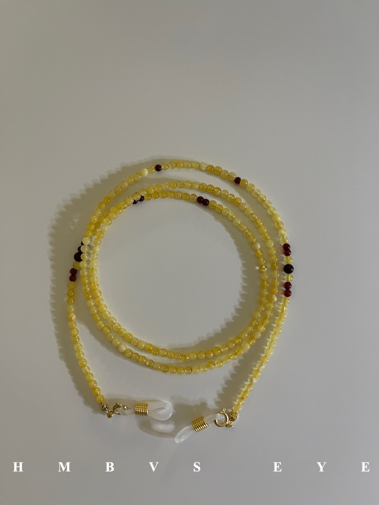 原创天然蜜蜡金绞蜜金珀血珀圆珠多功能眼镜挂链防丢绳耳机口罩绳