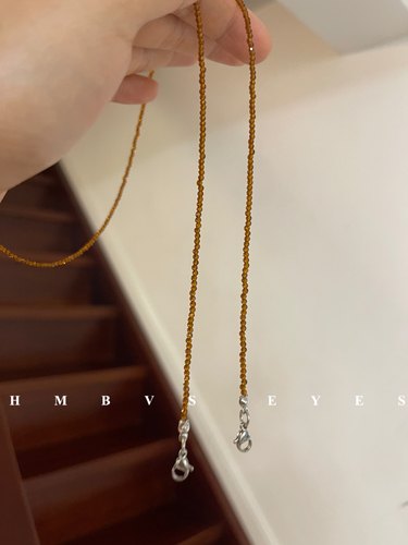 原创手工眼镜链墨镜挂链复古焦糖奶茶色男女挂脖多功能链耳机链