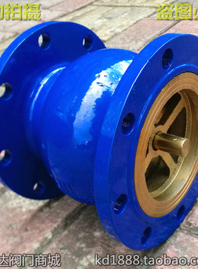 法兰球墨铸铁消声止回阀法兰立式止回阀单向阀4寸6寸8寸DN80 100