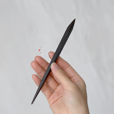 簪之韵【文川】黑檀木手工极简盘发簪子古风发饰高级感直棍简约款