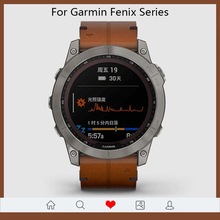 适用佳明飞耐时7x官方同款garmin牛皮fenix6sPro快拆5Plus表带D23