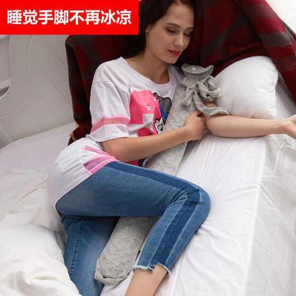 泊斯尔长条热水袋暖手暖背暖腰暖肩暖床大号注水式暖水袋加厚防爆