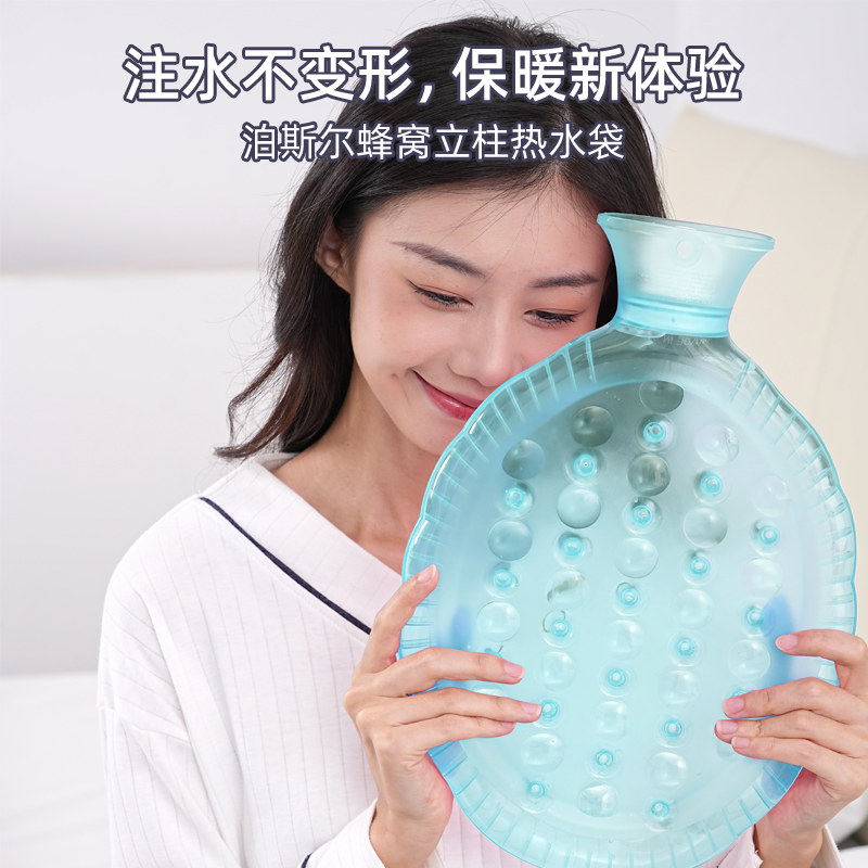 蜂窝热水袋注水暖水袋防爆可爱学生暖手宝PVC暖腰暖床暖肚子