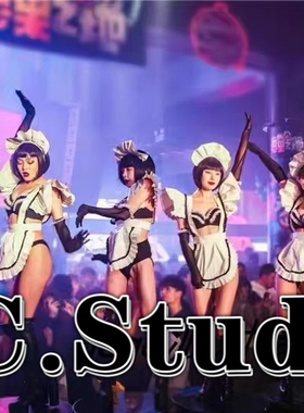 酒吧性感女仆装高端定制比基尼头饰gogo演出服
