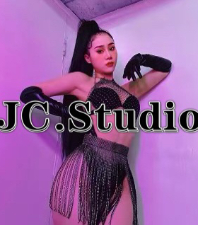 夜店酒吧女gogo女团舞蹈性感闪钻流苏女ds歌手颗粒巡场