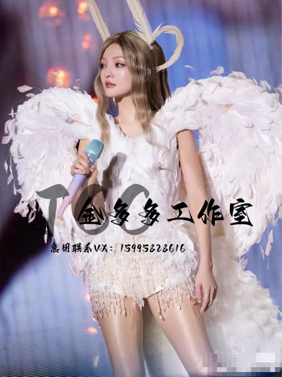 酒吧夜店dj打歌服明星同款维秘羽毛性感gogo秀演出服舞台秀服