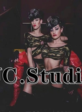 定制演出国庆军绿色迷彩比基尼女gogo夜店酒吧舞队ds派对建军节