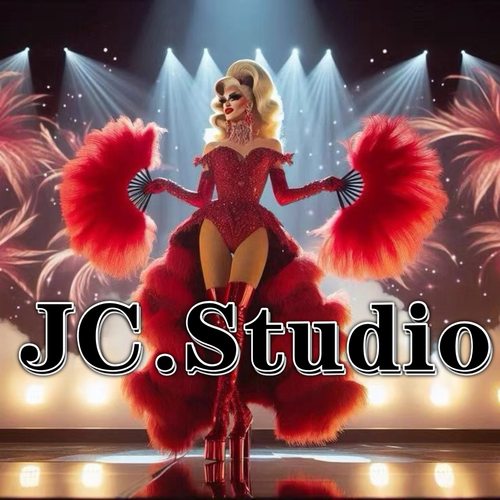 定制羽毛夸张套装gogo大红色满钻演出服套装夜店酒吧gogo演出服