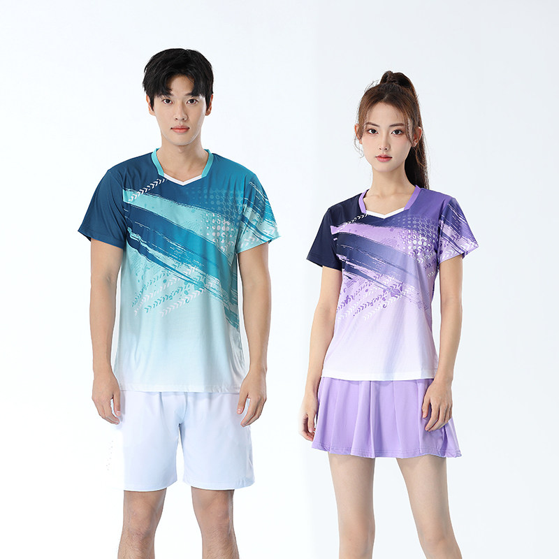羽毛球服套装男女款速干运动短袖