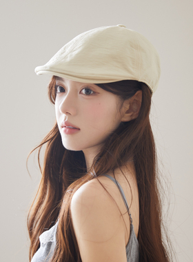 日系纯色前进帽女生春夏款速干反戴鸭舌帽文艺复古光版画家帽子男