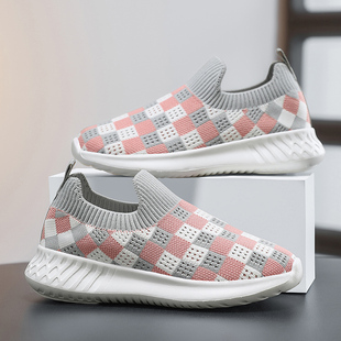 ABC IM女童鞋儿童运动鞋网面透气男童鞋一脚蹬6到12岁休闲鞋网鞋