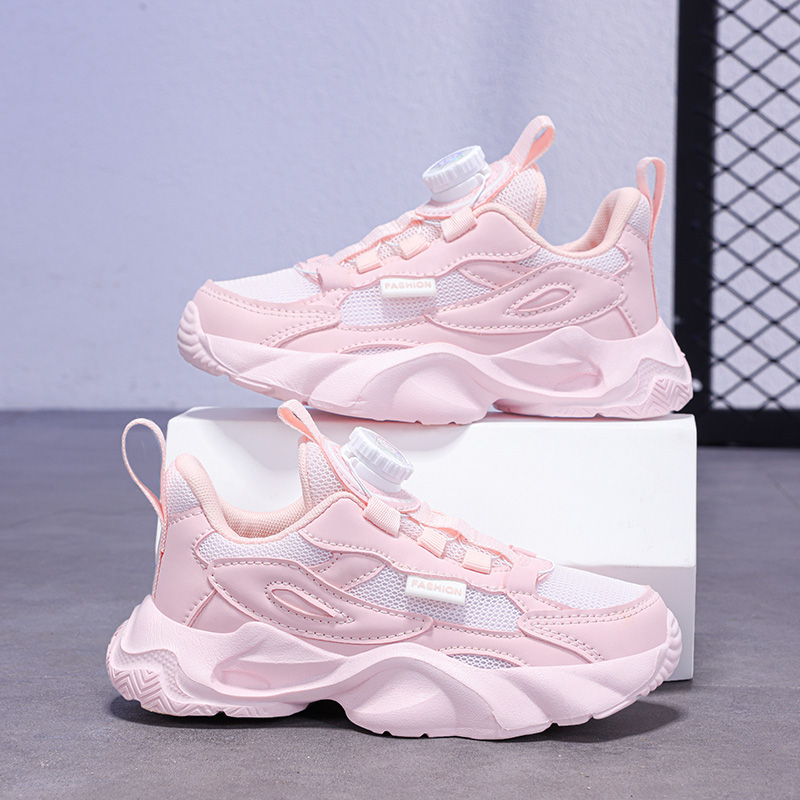 ABC IM男童鞋子春秋网面透气儿童运动鞋老爹鞋中大童小学生小白鞋