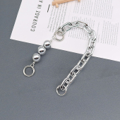 包链条DIY金色电镀亚克力U型链银色链子延长链手工包带小众手提链