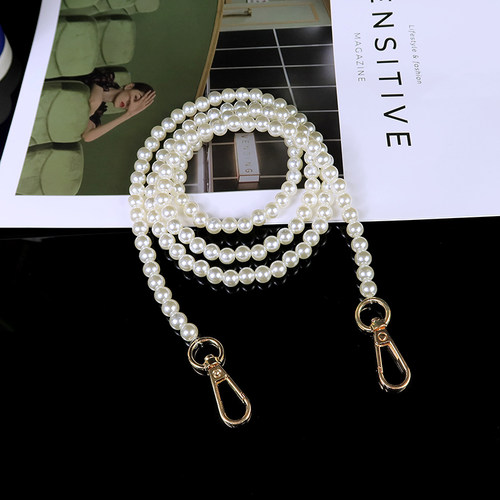 手工包链条包带替换珍珠斜挎链