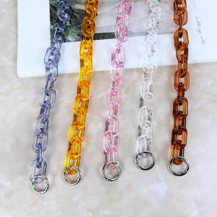 手工包链条手提包配件透明链亚克力编织包搭配包带单肩包斜跨链子